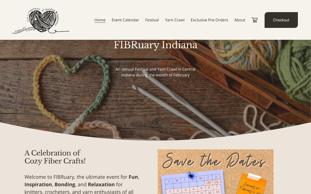 Screenshot of FIBRuary Indiana