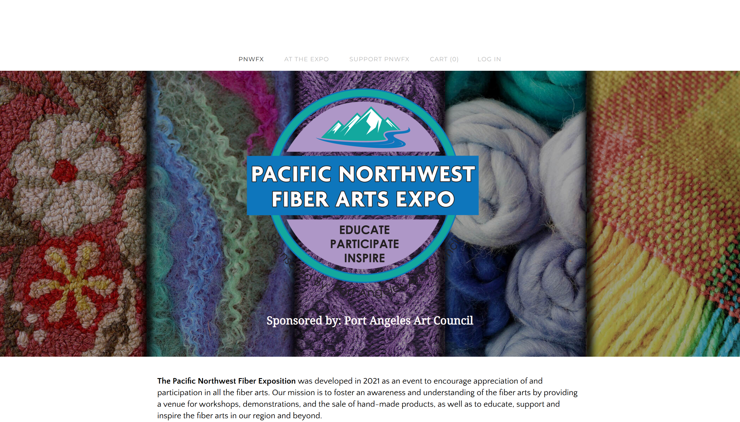 Screenshot of The Pacific Northwest Fiber Exposition