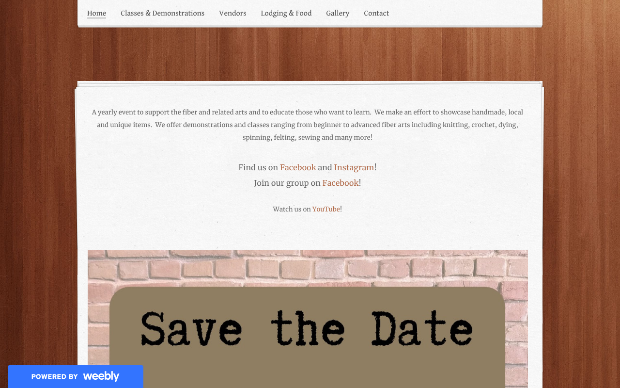 Screenshot of East Texas Fiber Festival