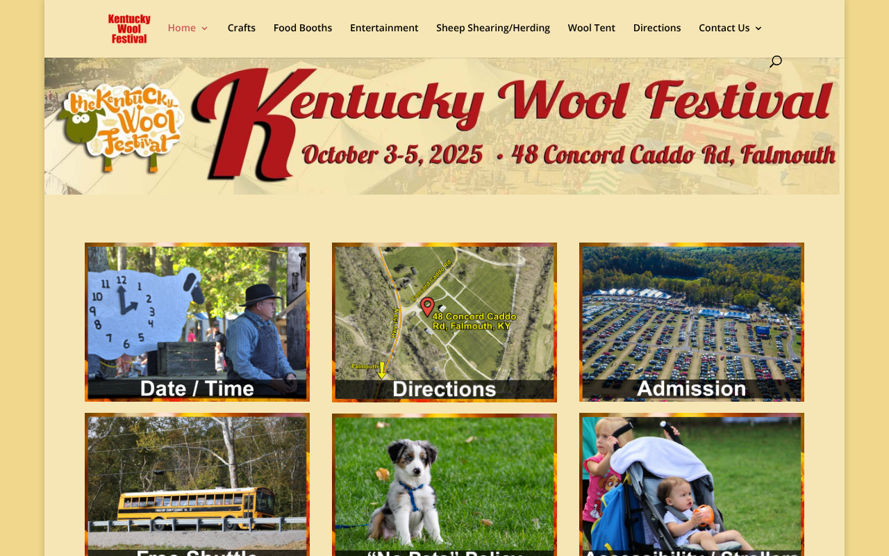 Screenshot of Kentucky Wool Festival