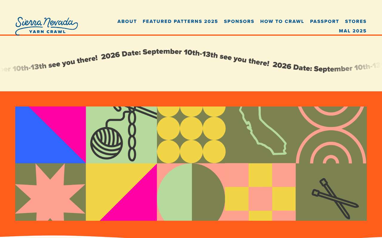 Screenshot of Sierra Nevada Yarn Crawl